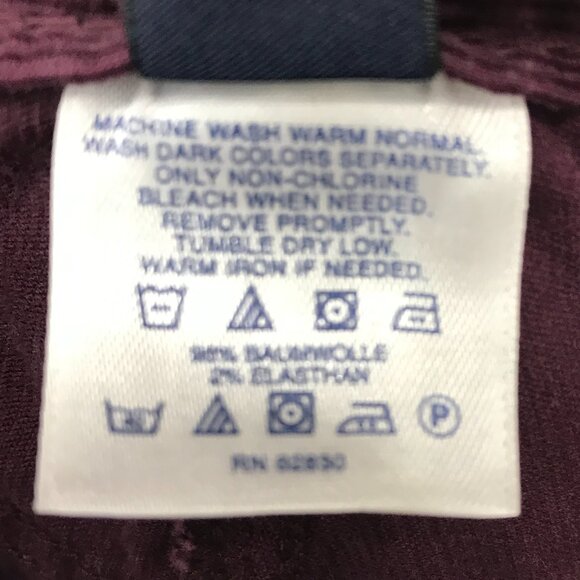 Land's End deep plum fit 2 corduroy pants size 24W - Picture 5 of 5